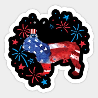 French Bulldog Uncle Sam Hat 4Th Of July Sticker